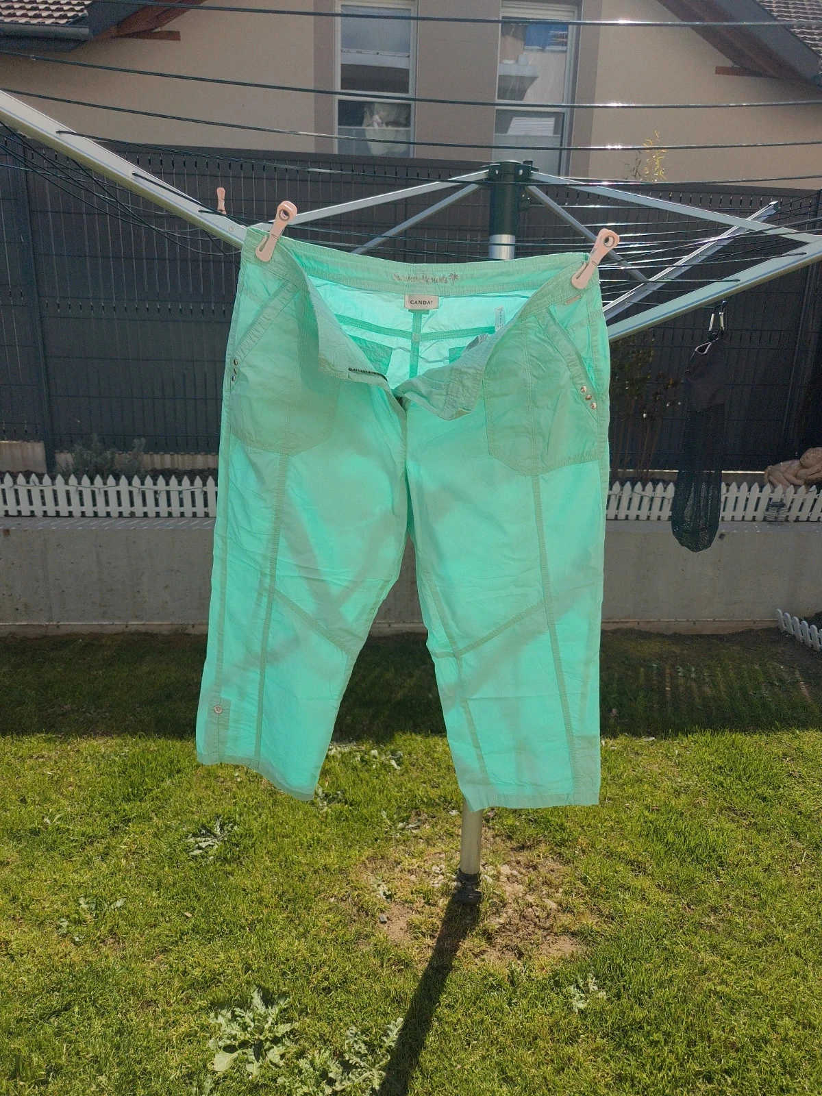Pantacourt vert menthe